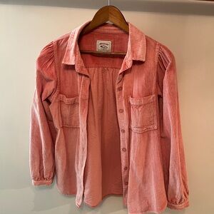 American Eagle Outfitters Pink Corduroy Shirt